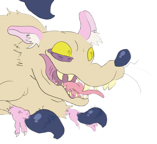 A Rat/Scorpion chimera. This was my first big clip studio paint project. (2023)